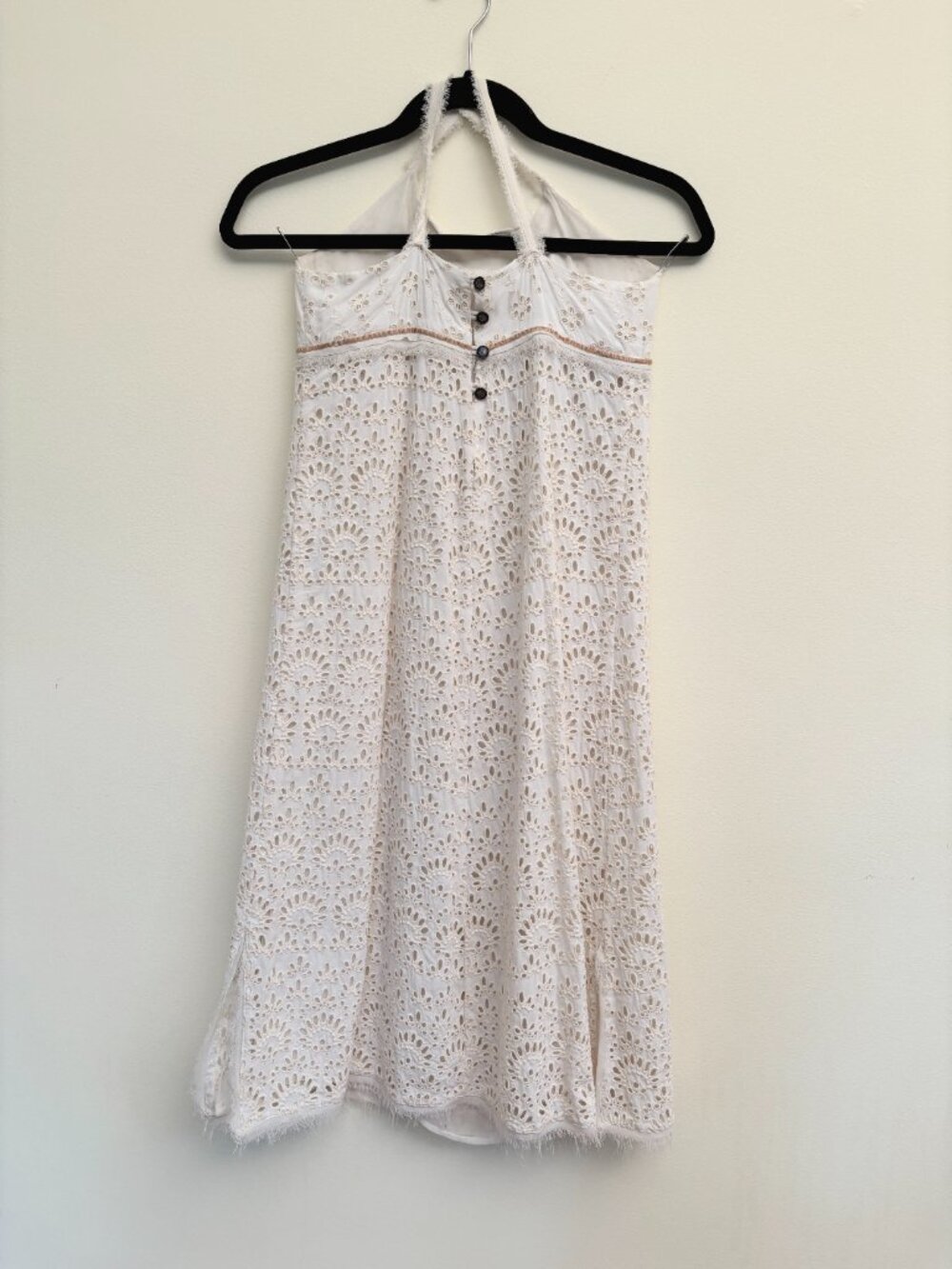Zara girls cream colored eyelet graduation dress in size 12-13 year old - Picture 3 of 9